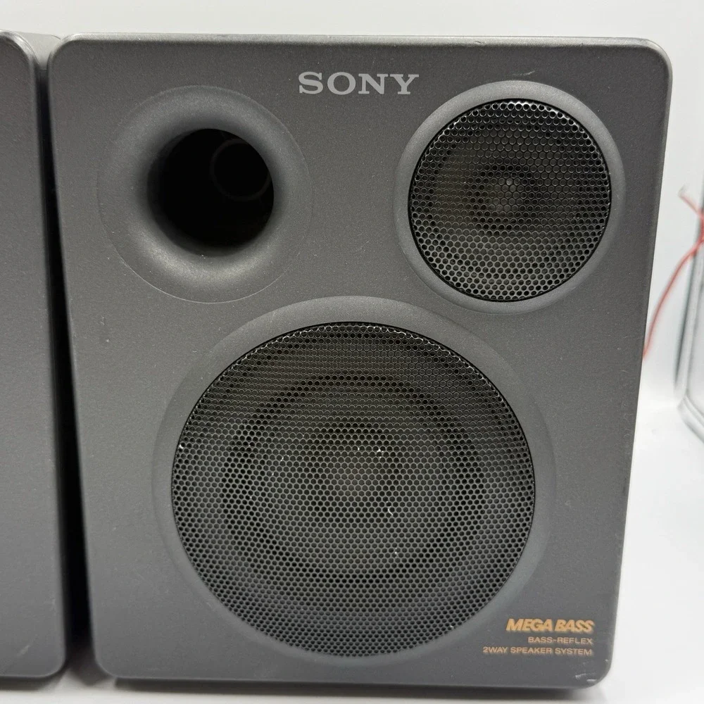 Sony CFD-758 Pair Of Speakers 2 Way Mega Bass Black